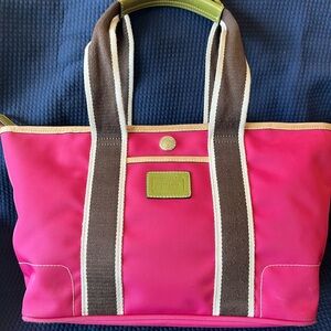 Pink and Green Tote Bag by Coach